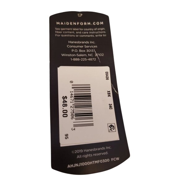 Maidenform Everyday Full Coverage Underwire T-Shirt Bra 09436 Black Size 34C - Picture 10 of 12